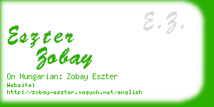 eszter zobay business card